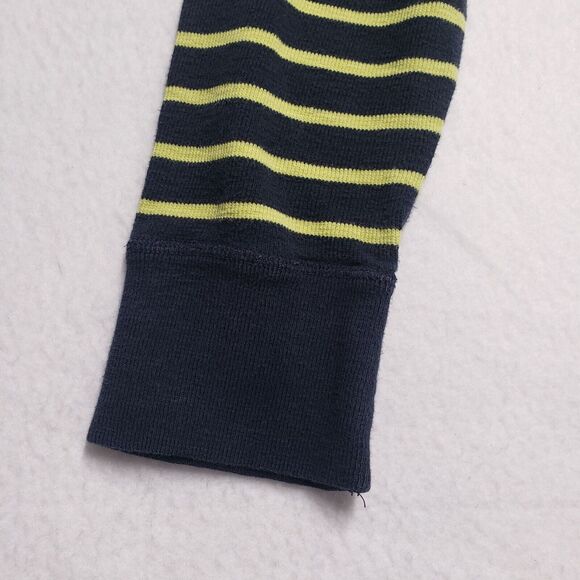 American Eagle Shirt Mens Large Blue Striped Waffle Thermal Long Sleeve Grunge - Picture 10 of 16